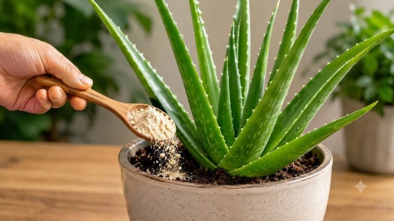 Dejte polévkovou lžíci k patě květináče! Pomůže to vašim aloe vera vytvořit